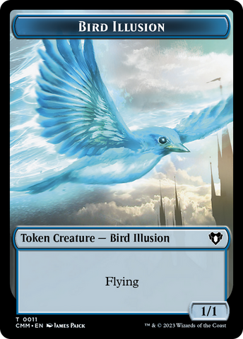 Spirit (0039) // Bird Illusion Double-Sided Token [Commander Masters Tokens]