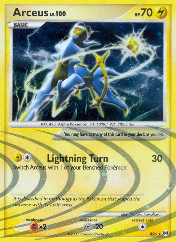 pokemon platinum arceus card list Arceus (AR6) [Platinum: Arceus]