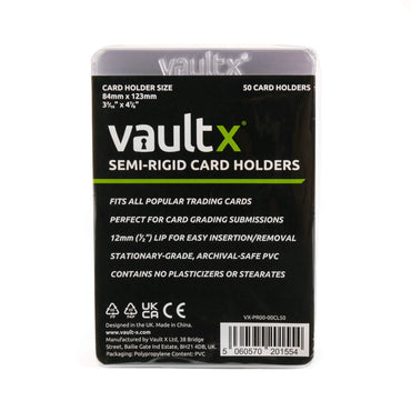 Vault-X Semi-Rigid Card Holders (50 Pack)