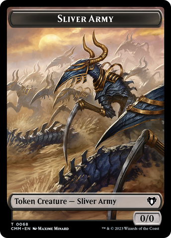 Sliver Army // Sliver Double-Sided Token [Commander Masters Tokens]