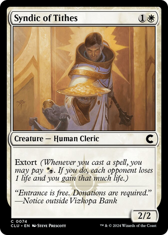 Syndic of Tithes [Ravnica: Clue Edition]