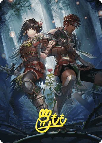 Defense of the Heart Art Card (Gold-Stamped Signature) [Wilds of Eldraine Art Series]