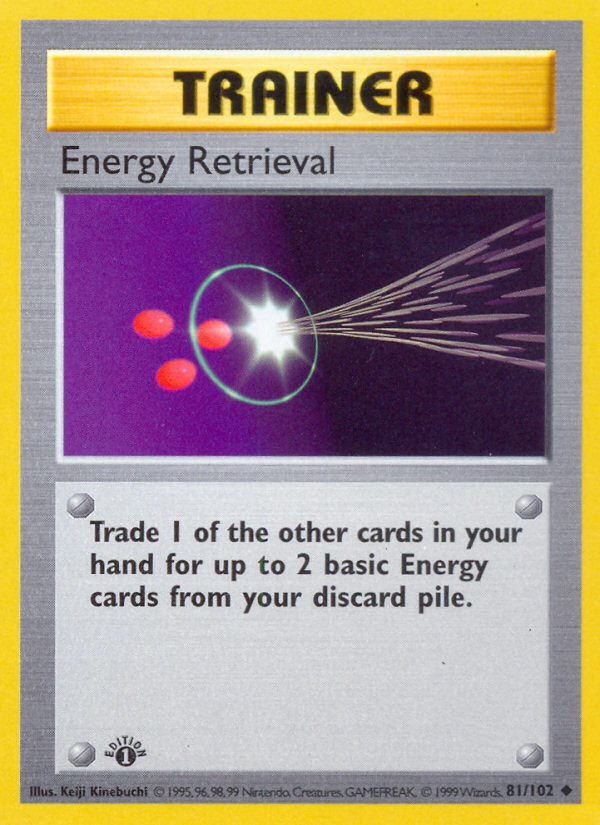 Energy Retrieval (81/102) (Shadowless) [Base Set 1st Edition]
