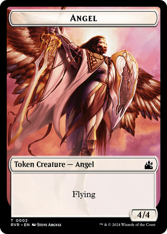 Bird // Angel (0002) Double-Sided Token [Ravnica Remastered Tokens]