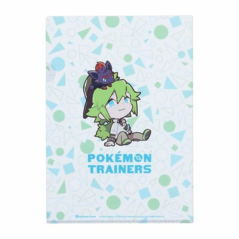 Pokemon - Pokemon Center Original A4 Clear File Set Pokemon Trainers Volkner & N & Ingo & Emmet (triple pack of files)