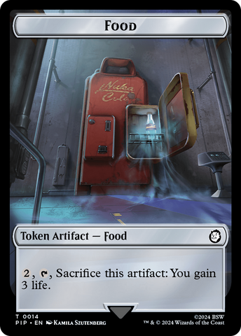 Human Knight // Food (0014) Double-Sided Token [Fallout Tokens]