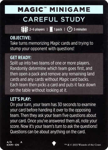 Careful Study (Magic Minigame) [Kaldheim Minigame]