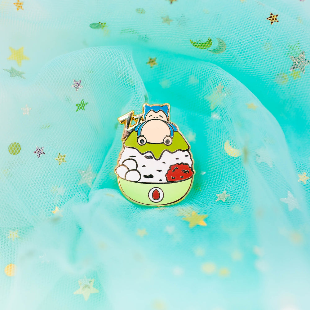 Snorlax Shaved Ice - Pokemon Pin Badge by Poroful