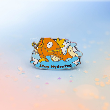 Pokemon - Magikarp "Stay Hydrated" Enamel Pin by Poroful