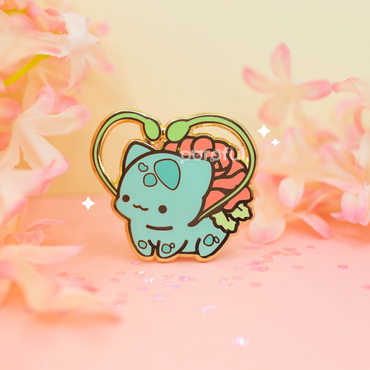 Bulbasaur 'Rose' - Pokemon Pin Badge by Poroful
