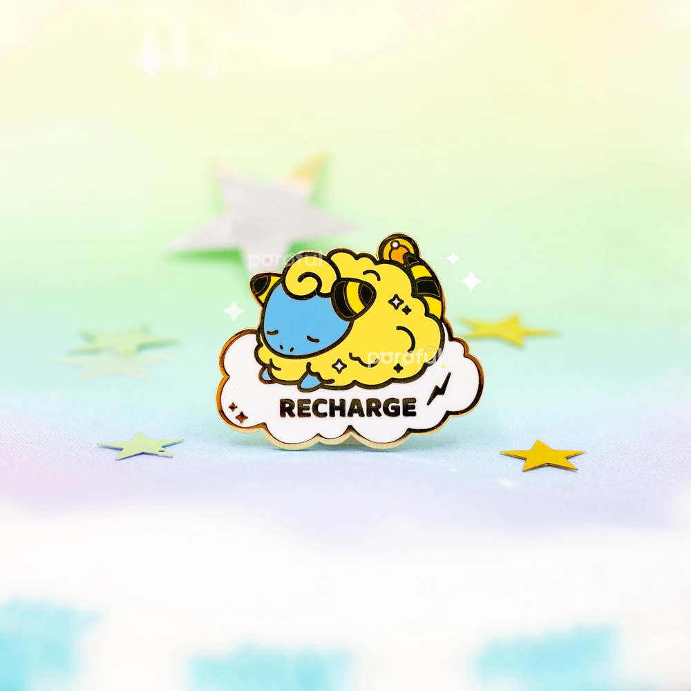 Mareep "Recharge" - Pokemon Pin Badge by Poroful