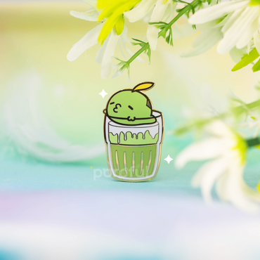 Gulpin Matcha Latte - Pokemon Pin Badge by Poroful