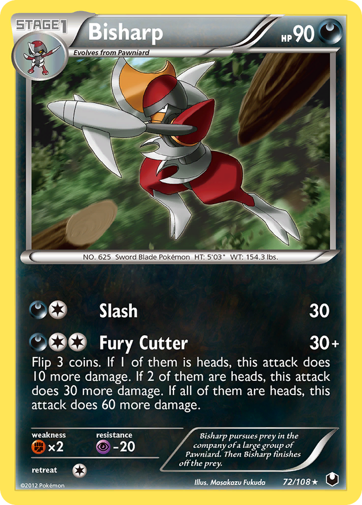 lycanroc v pokemon card value Bisharp (72/108) [Black & White: Dark Explorers]
