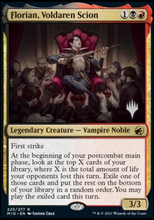 Florian, Voldaren Scion (Promo Pack) [Innistrad: Midnight Hunt Promos]