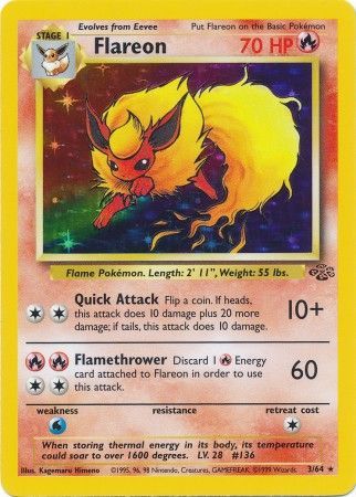 Pokemon Flareon 3 2024 Holographic jungle