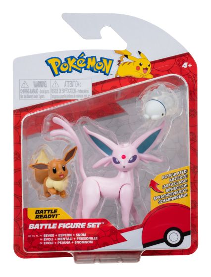 Pokemon 3-pack Battle Figure - Eevee, Snom, Espeon