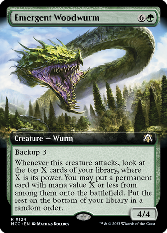 Emergent Woodwurm (Extended Art) [March of the Machine Commander]