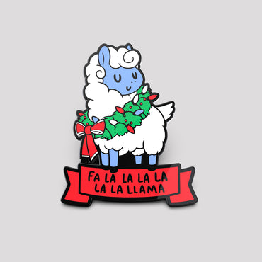 TeeTurtle - CHRISTMAS LLAMA - ENAMAL PIN