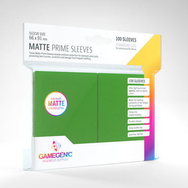 Gamegenic Matte Prime Sleeves Green 100 count