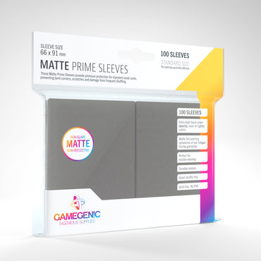 Gamegenic Matte Prime Sleeves Grey 100 count