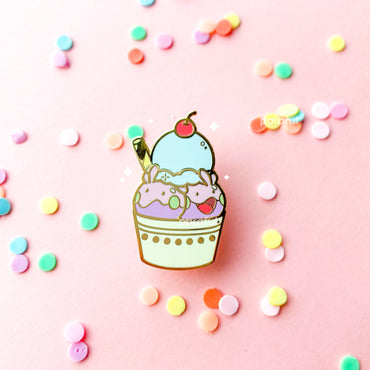 Goomy Ice cream - Pokemon Pin Badge by Poroful