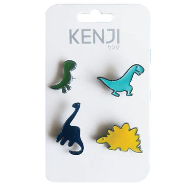 METAL PIN BADGE 4PCS - DINO