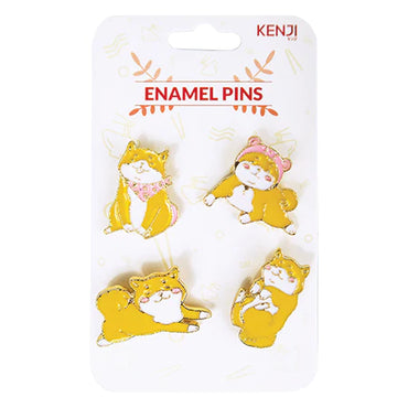 METAL PIN BADGE 4PCS - SHIBA