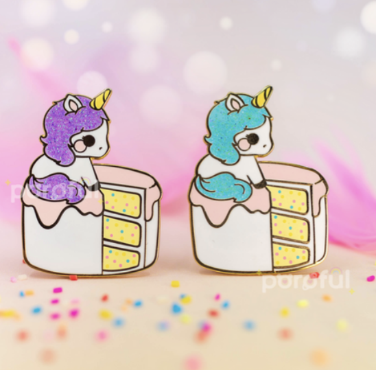 Funfetti Unicorn - Pin Badge by Poroful
