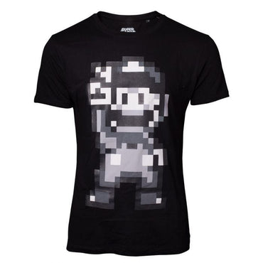 Super Mario Bros. Mario 16 bit Mario Peace T-Shirt, Male, Extra Large, White