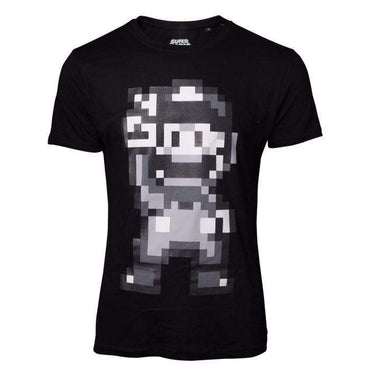 Super Mario Bros. Mario 16 bit Mario Peace T-Shirt, Male, 2XL, White