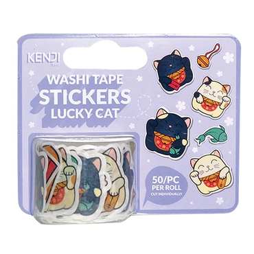 WASHI TAPE STICKERS - LUCKY CAT