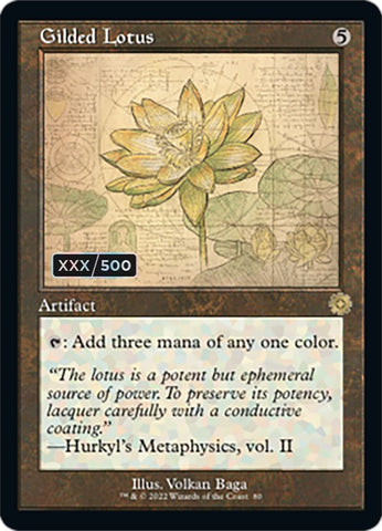 Gilded Lotus (Retro Schematic) (Serial Numbered) [The Brothers' War Retro Artifacts]