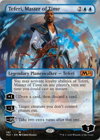 Teferi, Master of Time (Borderless) [Core Set 2021]