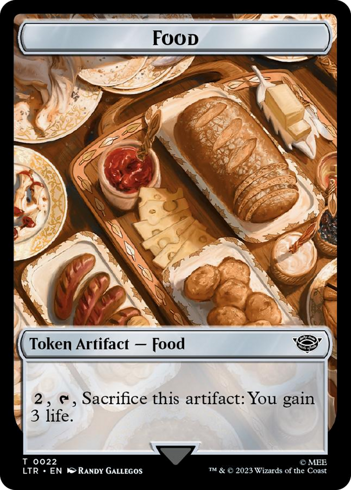 Tentacle // Food (0022) Double-Sided Token (Surge Foil) [The Lord of the Rings: Tales of Middle-Earth Tokens]