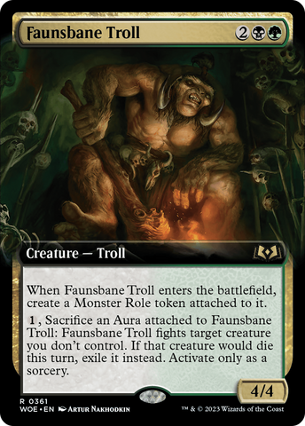 Faunsbane Troll (Extended Art) [Wilds of Eldraine]
