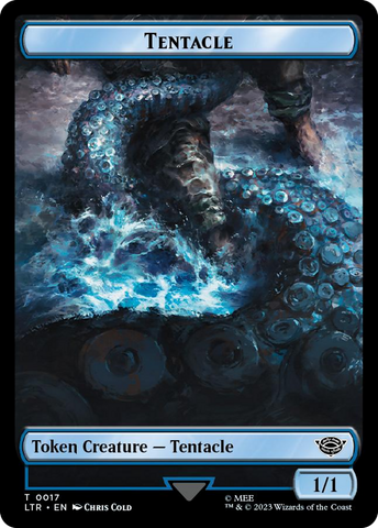 Tentacle // Food (0022) Double-Sided Token (Surge Foil) [The Lord of the Rings: Tales of Middle-Earth Tokens]