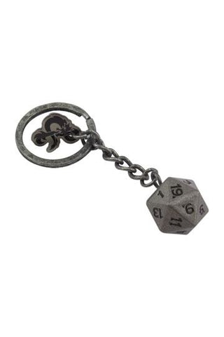 Dungeons & Dragons Metal Keychain D20 With Ampersand Tag