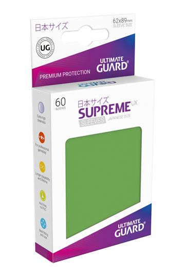 Ultimate Guard Supreme UX Sleeves Japanese Size Green (60) Card Sleeves (Japanese Size) Ultimate Guard