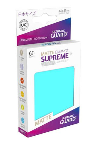 Ultimate Guard Supreme UX Sleeves Japanese Size Aquamarine (60) Card Sleeves (Japanese Size) Ultimate Guard