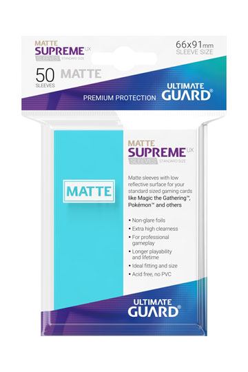 Ultimate Guard Supreme UX Sleeves Standard Size Matte Aquamarine  (50)