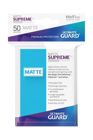 Ultimate Guard Supreme UX Sleeves Standard Size Matte Light Blue (50)