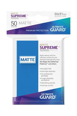 Ultimate Guard Supreme UX Sleeves Standard Size Matte Royal Blue (50