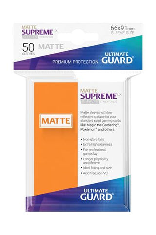 Ultimate Guard Supreme UX Sleeves Standard Size Matte Orange (50)