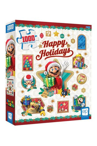 Super Mario Jigsaw Puzzle Happy Holidays (1000 pieces) Puzzles Super Mario