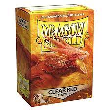 Dragon Shield Sleeves Matte Clear Red (100)