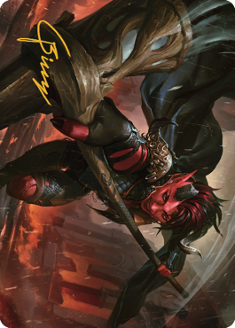 Karlach, Fury of Avernus Art Card (34) (Gold-Stamped Signature) [Comma