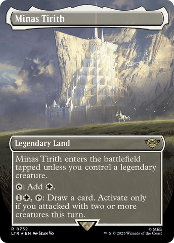 Minas Tirith (Borderless) (Surge Foil) [The Lord of the Rings: Tales of Middle-Earth]