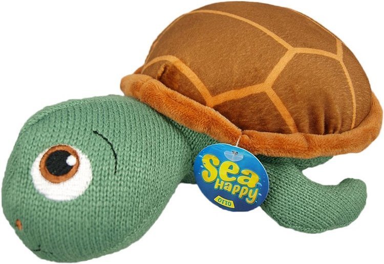 Knitted effect Green Turtle Plush