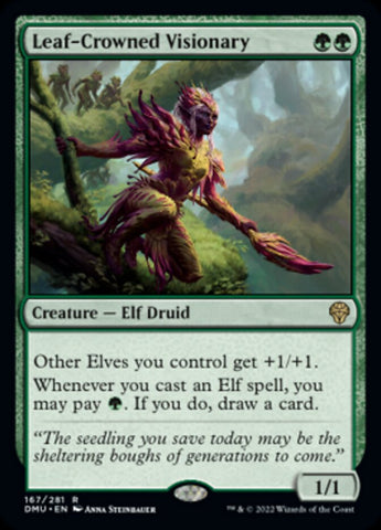 Leaf-Crowned Visionary [Dominaria United]