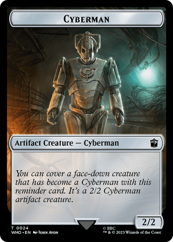Human Noble // Cyberman Double-Sided Token [Doctor Who Tokens]
